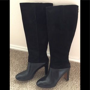 Nine West Suede & Leather Black Boots